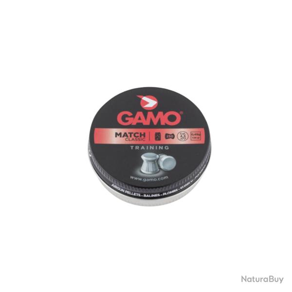 Boite de 250 plombs Match Classic GAMO 4.5 mm