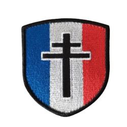 Ecusson/patch - France - Croix de la lorraine - v2 - velcro - Livraison gratuite