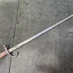 Ba&iuml;onnette de fusil Gras 74 , 1874 , sans fourreau  , jus du grenier