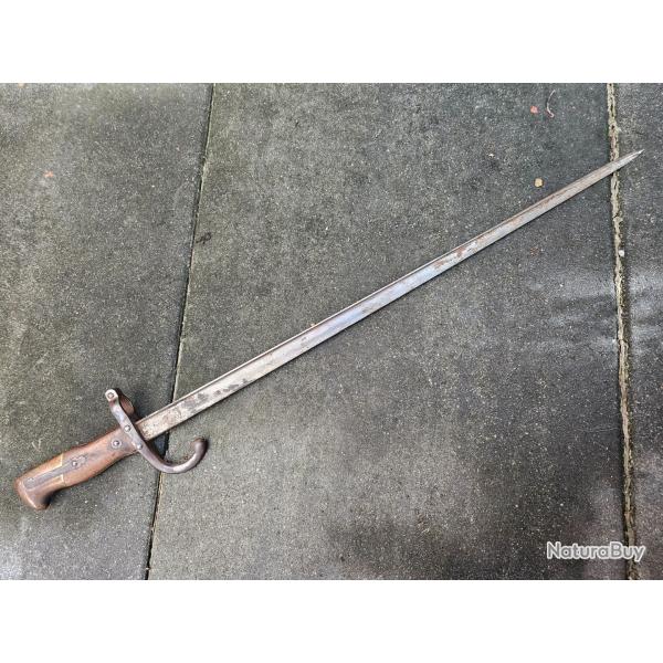 Ba�onnette de fusil Gras 74 , 1874 , sans fourreau  , jus du grenier