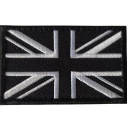 Patch Drapeau Britannique - Noir - velcro - Livraison gratuite