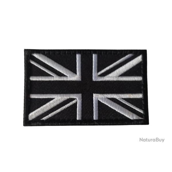 Patch Drapeau Britannique - Noir - velcro - Livraison gratuite