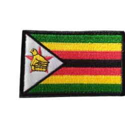 Patch Drapeau Zimbabwe - velcro - Livraison gratuite