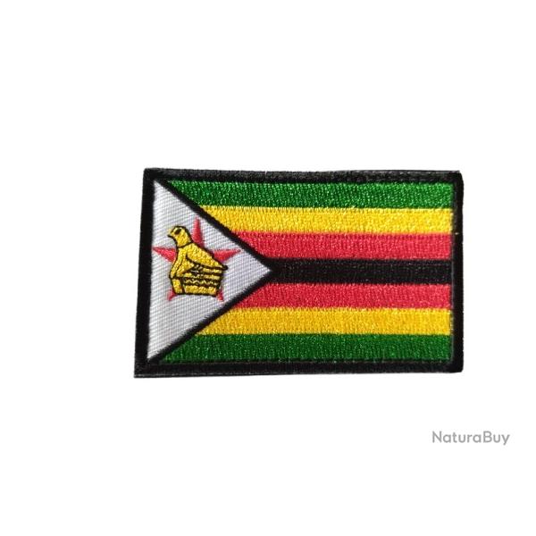 Patch Drapeau Zimbabwe - velcro - Livraison gratuite
