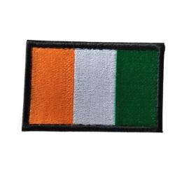 Patch Drapeau C&ocirc;te d'Ivoire - velcro - Livraison gratuite