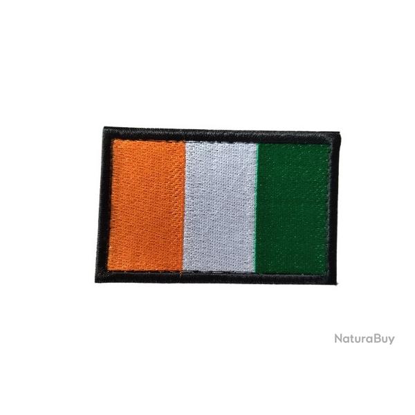 Patch Drapeau C�te d'Ivoire - velcro - Livraison gratuite