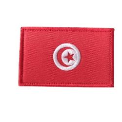 Patch Drapeau Tunisie - velcro - Livraison gratuite
