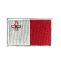 Patch Drapeau Malte - velcro - Livraison gratuite