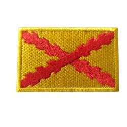 Patch Drapeau Espagne - Croix de Bourgogne Jaune - velcro - Livraison gratuite