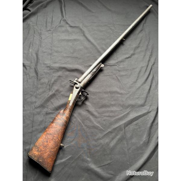 Fusil de chasse calibre 16 � broche - grav� luxe et canon damas