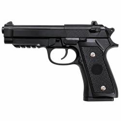 R&eacute;plique Airsoft MOD92 Rail Culasse M&eacute;tal Spring Noir