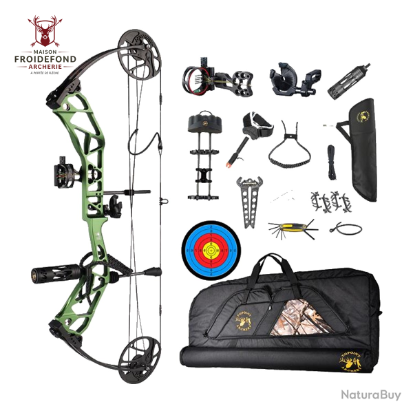Arc � poulie T1 Deluxe Package - Topoint - ANODIZED GREY / Gaucher