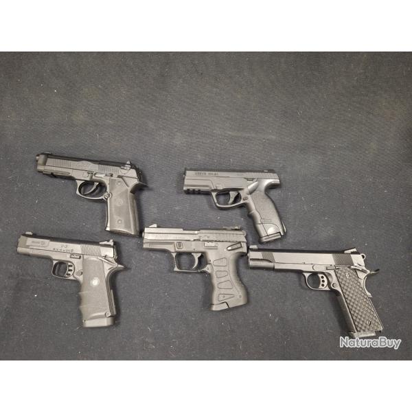 Lot de pistolet � plomb CO2, Cal. 4,5 mm BBs -  sans prix de r�serve !!