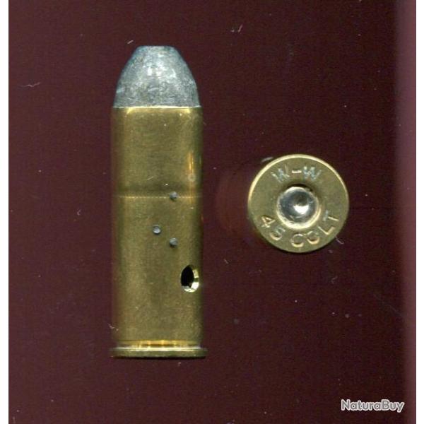 .45 Long Colt - production Winchester - marquage WRA 45 COLT - balle plomb