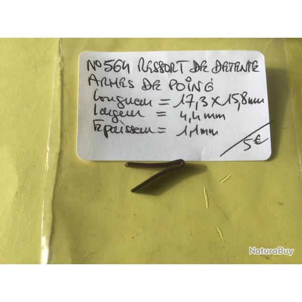 VENDU PAR LE-CUIRASSIER N� 564 RESSORT DE DETENTE ARME DE POING