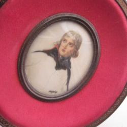 portrait napol&eacute;on bonaparte  peinture  miniature