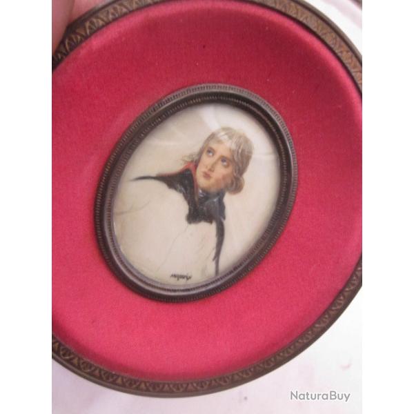 portrait napol�on bonaparte  peinture  miniature