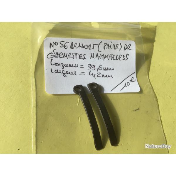 VENDU PAR LE-CUIRASSIER N�56 PAIRE DE RESSORTS GACHETTE HAMMERLEES FUSIL  CAL 12