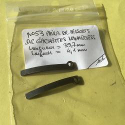 VENDU PAR LE-CUIRASSIER N&deg;53 PAIRE DE RESSORTS GACHETTE HAMMERLEES FUSIL  CAL 12