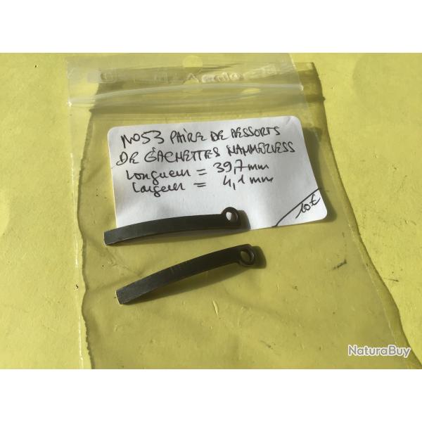 VENDU PAR LE-CUIRASSIER N�53 PAIRE DE RESSORTS GACHETTE HAMMERLEES FUSIL  CAL 12