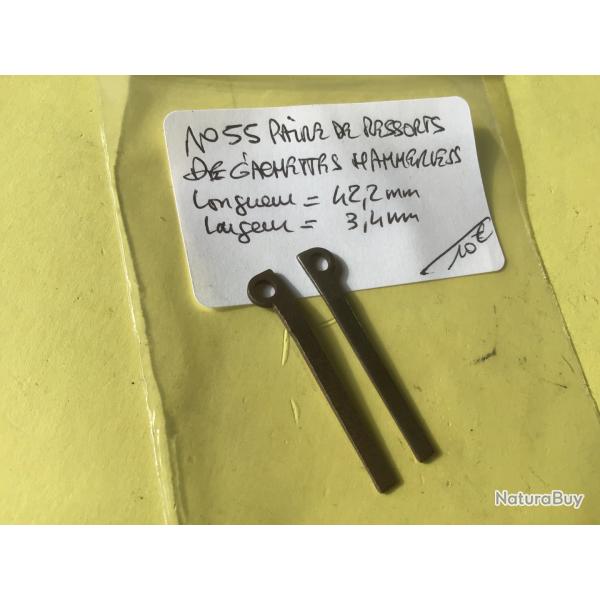 VENDU PAR LE-CUIRASSIER N�55 PAIRE DE RESSORTS GACHETTE HAMMERLEES FUSIL  CAL 12