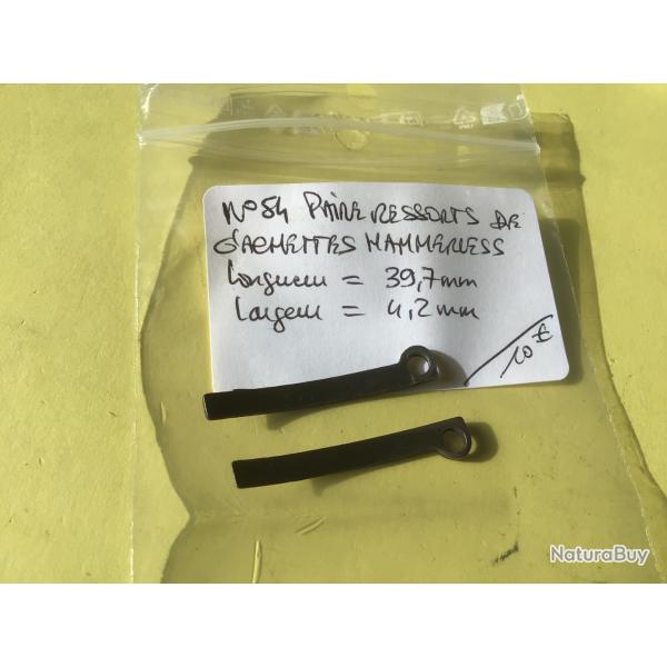 VENDU PAR LE-CUIRASSIER N�54 PAIRE DE RESSORTS GACHETTE HAMMERLEES FUSIL  CAL 12
