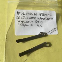 VENDU PAR LE-CUIRASSIER N&deg;52 PAIRE DE RESSORTS GACHETTE HAMMERLEES FUSIL  CAL 12