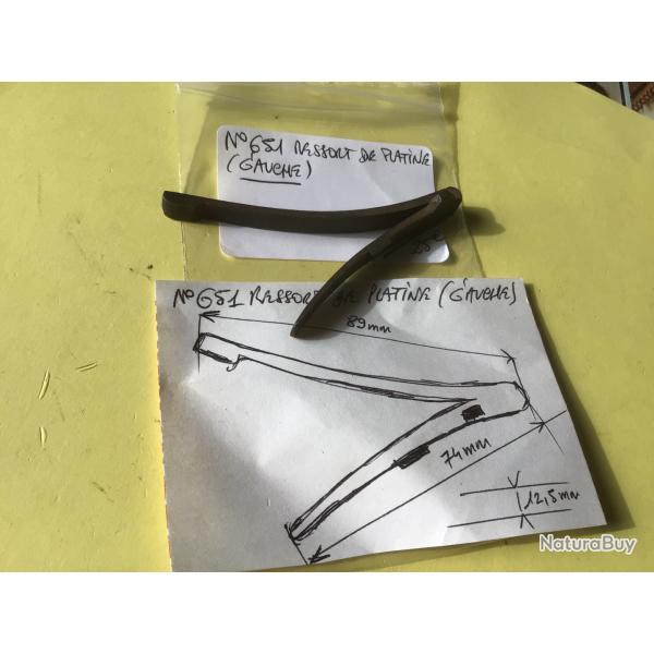 VENDU PAR LE-CUIRASSIER  N� 651 RESSORT D'ARMURERIE PLATINE GAUCHE FUSIL