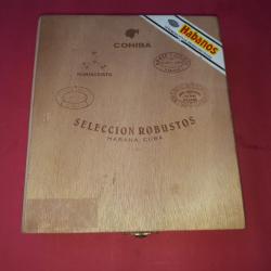 Boite &agrave; cigare vide - 5 cigares - Cohiba Robustos Cubain pour collectionneur