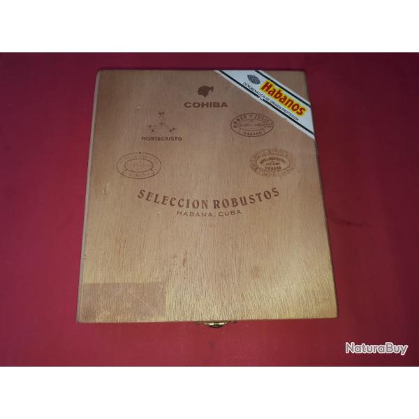 Boite � cigare vide - 5 cigares - Cohiba Robustos Cubain pour collectionneur