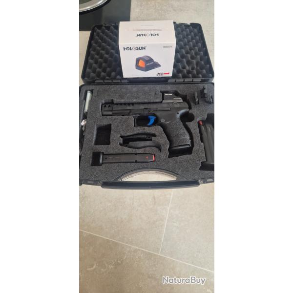 Walther Q5 match cal9X19 avec point rouge.