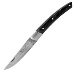 Couteau pliant Chevalerias "Le Thiers" 1 pi&egrave;ce Corne de Buffle lame Damas