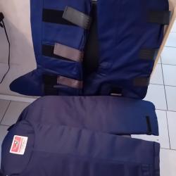 Ench&egrave;re ensemble tr&egrave;s rare en kevlar de protection de pieds et de bras TETRANIKE