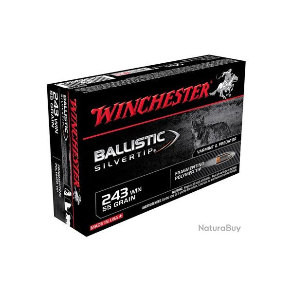 1 Boite de Balles Winchester 243 Win Ballistic Silvertip 55gr