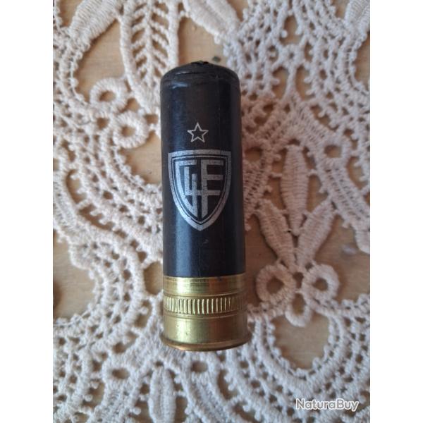 RARE CARTOUCHE DE COLLECTION ITALIENNE A DOUILLE EN CARTON