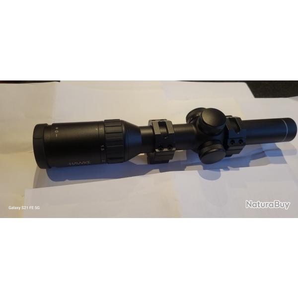 Lunette hawke endurance 1-4�24R�ticule L4A dot diam�tre 30 vendue avec collier de montage rapide