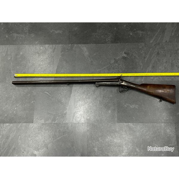 Fusil de chasse juxtapos� XIXe - ROUGIER � P�rigueux - M�canique fonctionnelle - Cat�gorie D