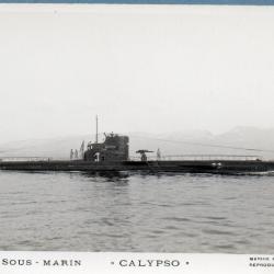 Carte postale ancienne sous-marin Calypso -N&deg;8909