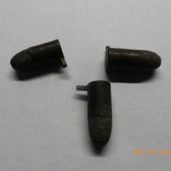 3 balles 9 mm a broche