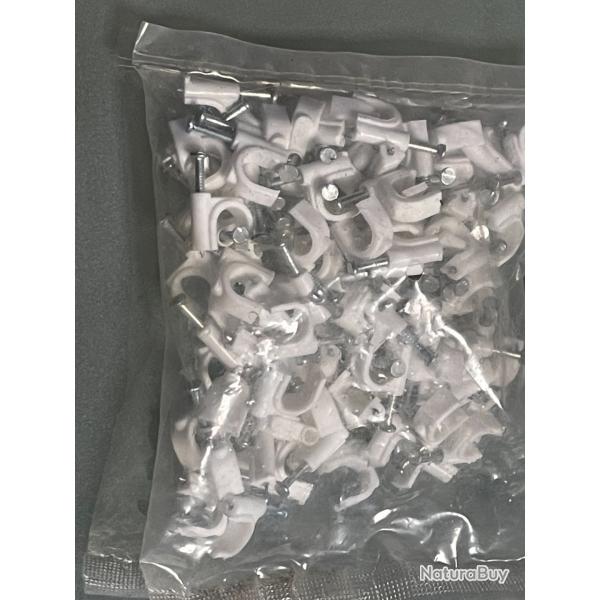 100 attache passe cable clip 7 mm