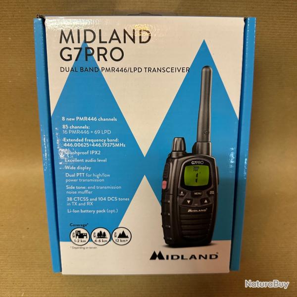 Talkie Walkie MIDLAND G7 PRO Noir