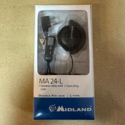 Microphone avec oreillette int&eacute;gr&eacute;e MIDLAND MA 24 L Pro