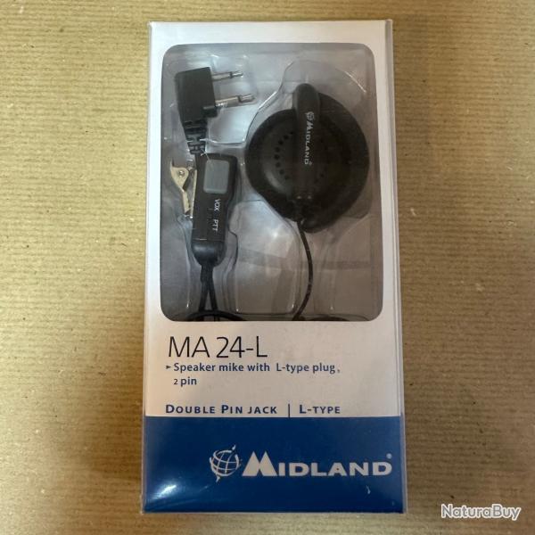 Microphone avec oreillette int�gr�e MIDLAND MA 24 L Pro
