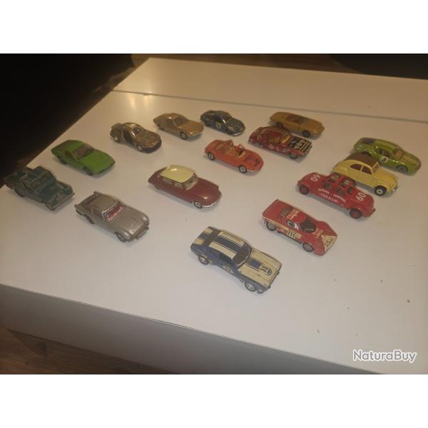 Lot 15 Voitures Miniatures Vintage 1/43e - Dinky, Mebetoys, Corgi, Solido