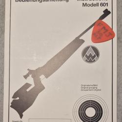 Notice pour carabine FEINWERKBAU Mod&egrave;le 601