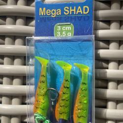 Flashmer Mega Shad 3 cm - 3,5 g - Blister de 3 - REF SH3H1283-H1283