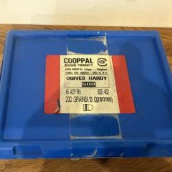 Bo&icirc;te de 500 ogives COOPPAL Calibre 45 RN plomb 200 grains Occasion