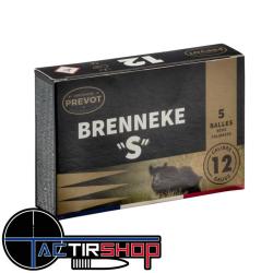 Balles PREVOT Brenneke 'S' 12/76 demi-blind&eacute;e - 24 g par 5