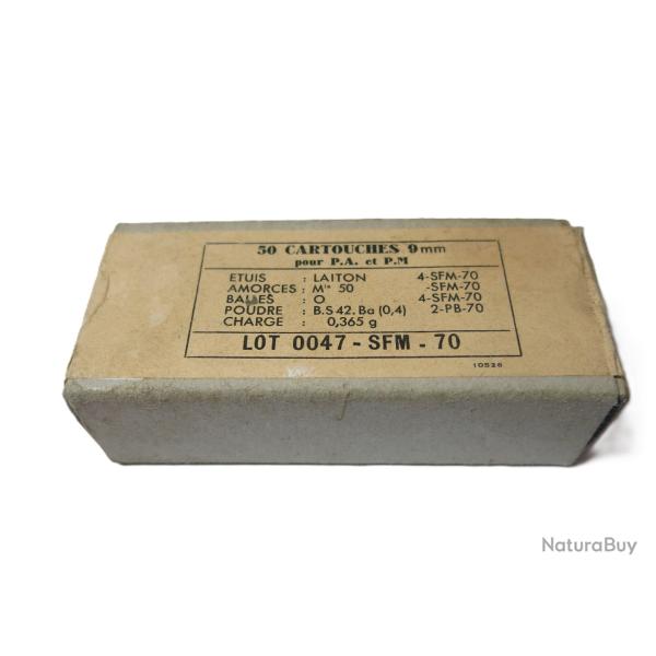 Boite de 50 cartouches calibre 9 Para SFM 1970  Cat�gorie B