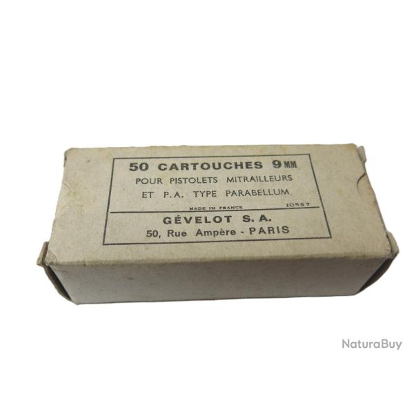 Boite de 50 cartouches calibre 9 Para Gevelot Cat�gorie B